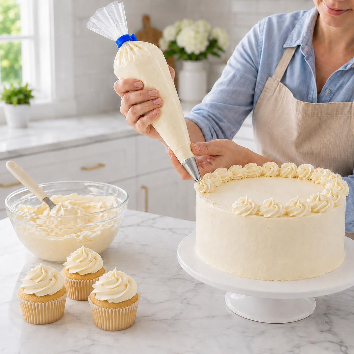 icing bags and tips set pastry bags and tips cake piping kit icing piping kit piping bags and tips set cupcake decorating kit frosting piping kit cake decorating kit 12inch 100count set
