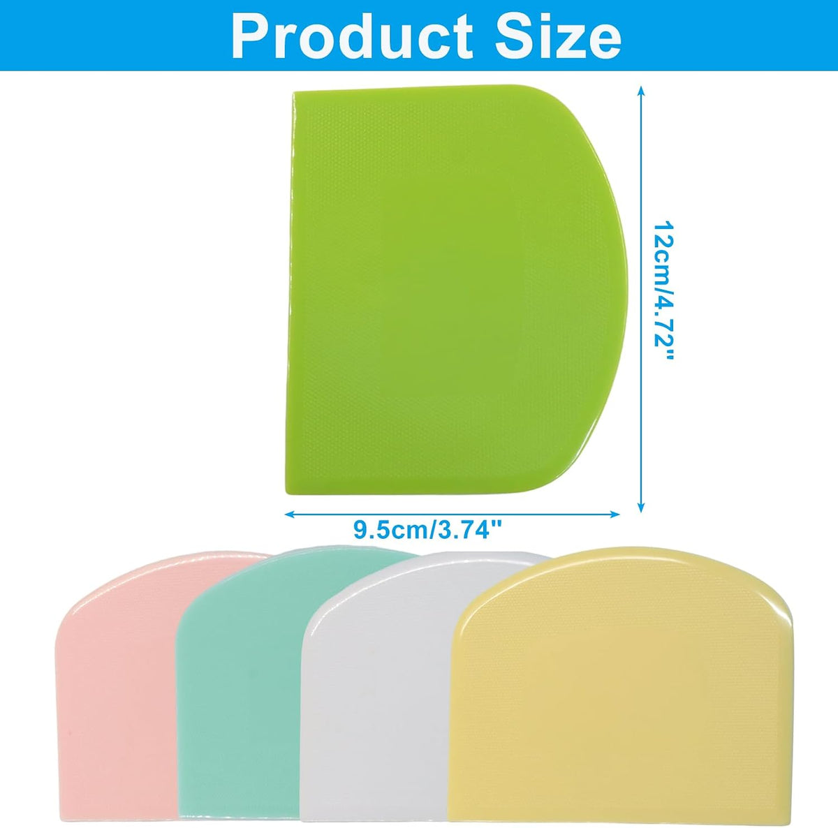 5 Pcs Flexible Bowl Spatula, White