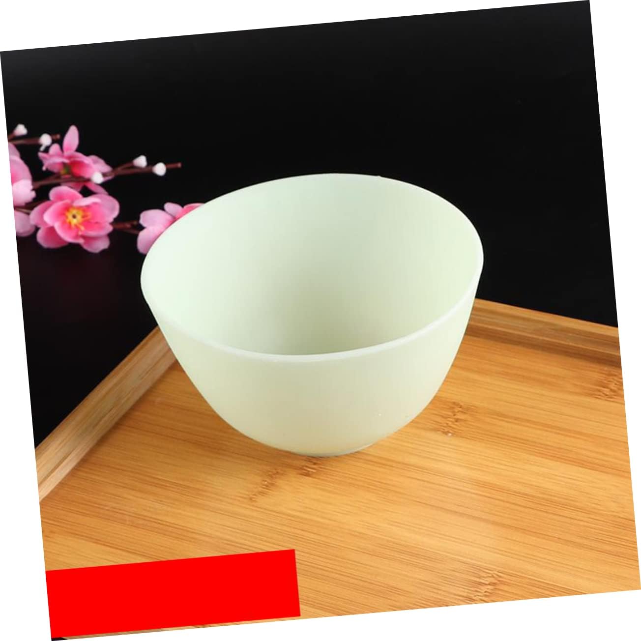 Didiseaon Odorless Anti-drop Silicone Mixing Bowl for Facial Masks Cooking Flexible Microwave Dishwasher Safe for Ingredients Sauces Medium Green