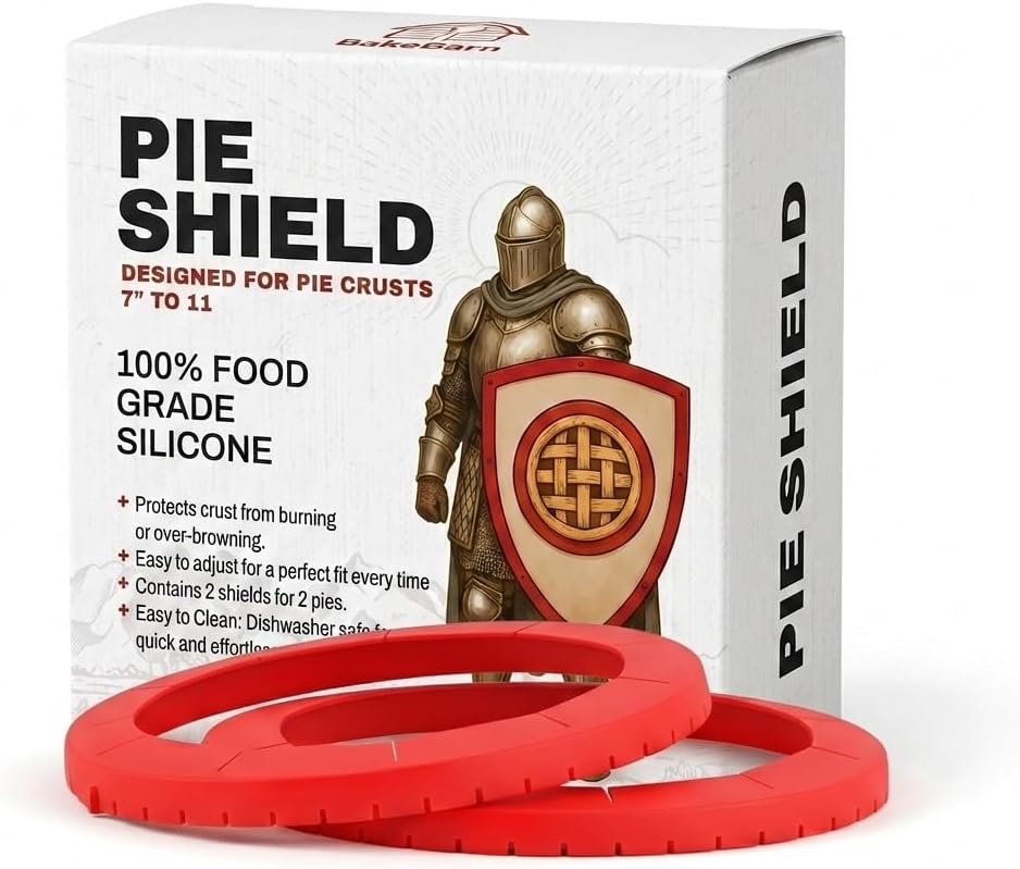 Pie Crust Shield, 2 Pack Pie Protector, European Grade Silicone