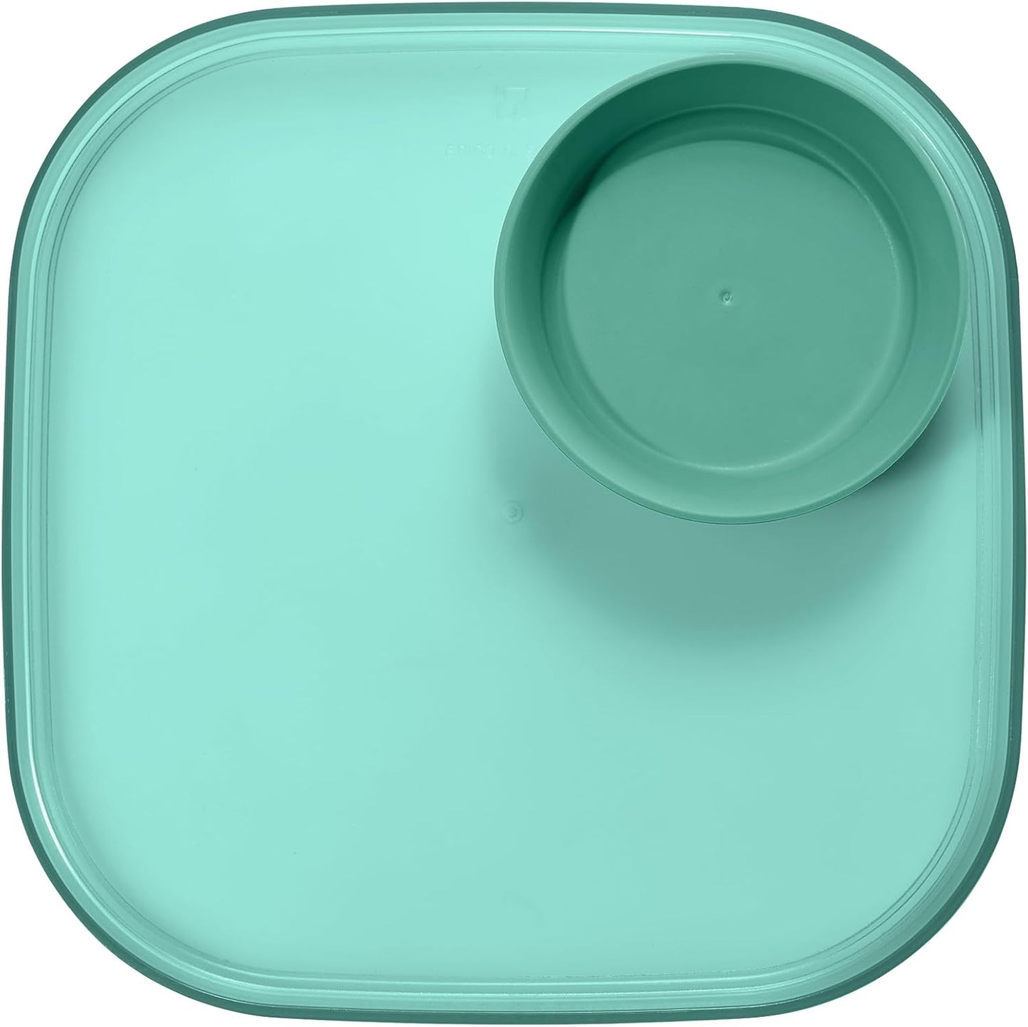 Madesmart Dipware Reusable Dining Plate/Serving Tray for Appetizers and Snacks, Food-Safe Appetizer Serving Platter with Removable Dip Bowl, Midnight