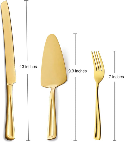 GoGeiLi Stainless Steel Wedding Cake Cutting Set