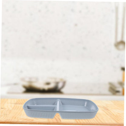 Portion Control Plate Divided Dinner Tray Three Compartment Food Serving Plate for Home Commercial Use Easy to Clean Snack Tray for Meal Prep Catering