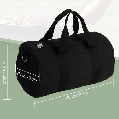 24" Grill Tool Storage Bag, Canvas, Black, Unisex, Classic Style, 60x24x24 cm/24 * 9.4 * 9.4 inches, Zipper Closure, Hand Strap, Perfect for Outdoor Grilling, Camping, Hiking