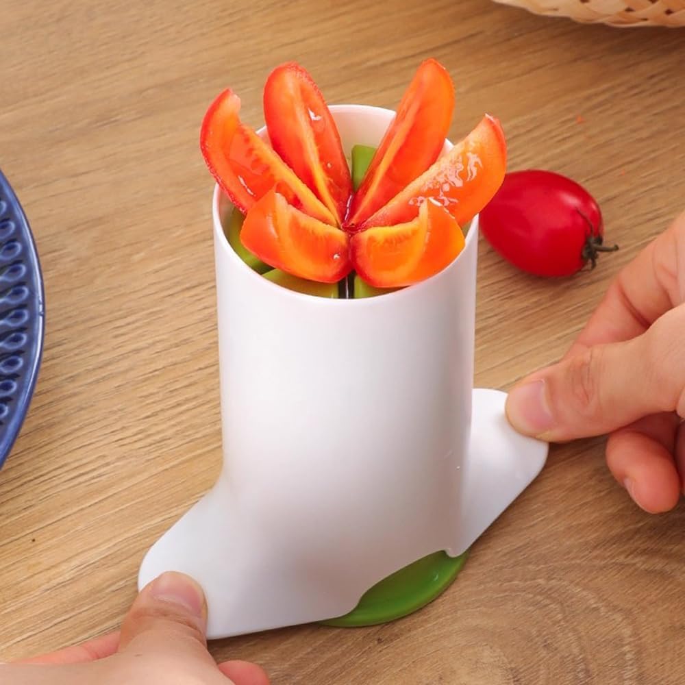 Grape Cutter, 6-Blade Safe Slicer, Durable ABS, Multi-Use,Kid-Safe