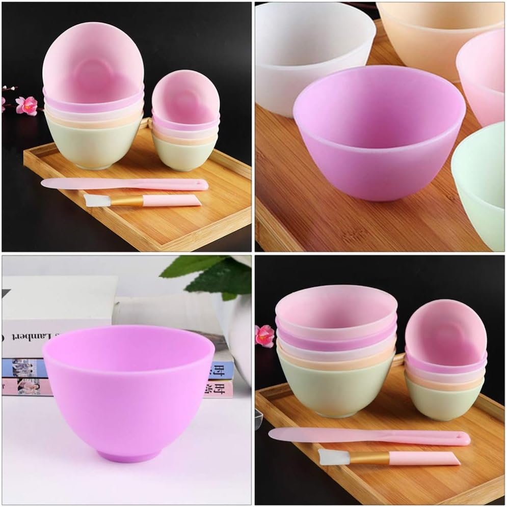 GLEAVI Diy Mask Mixing Bowl Set 3pcs Silicone Mixing Bowls for Face Mask Easy to Clean