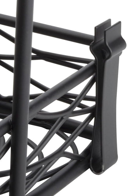American Metalcraft SRBNB1 Semi-Round Wire Birdnest Condiment Rack Holder, Wrought Iron, Black