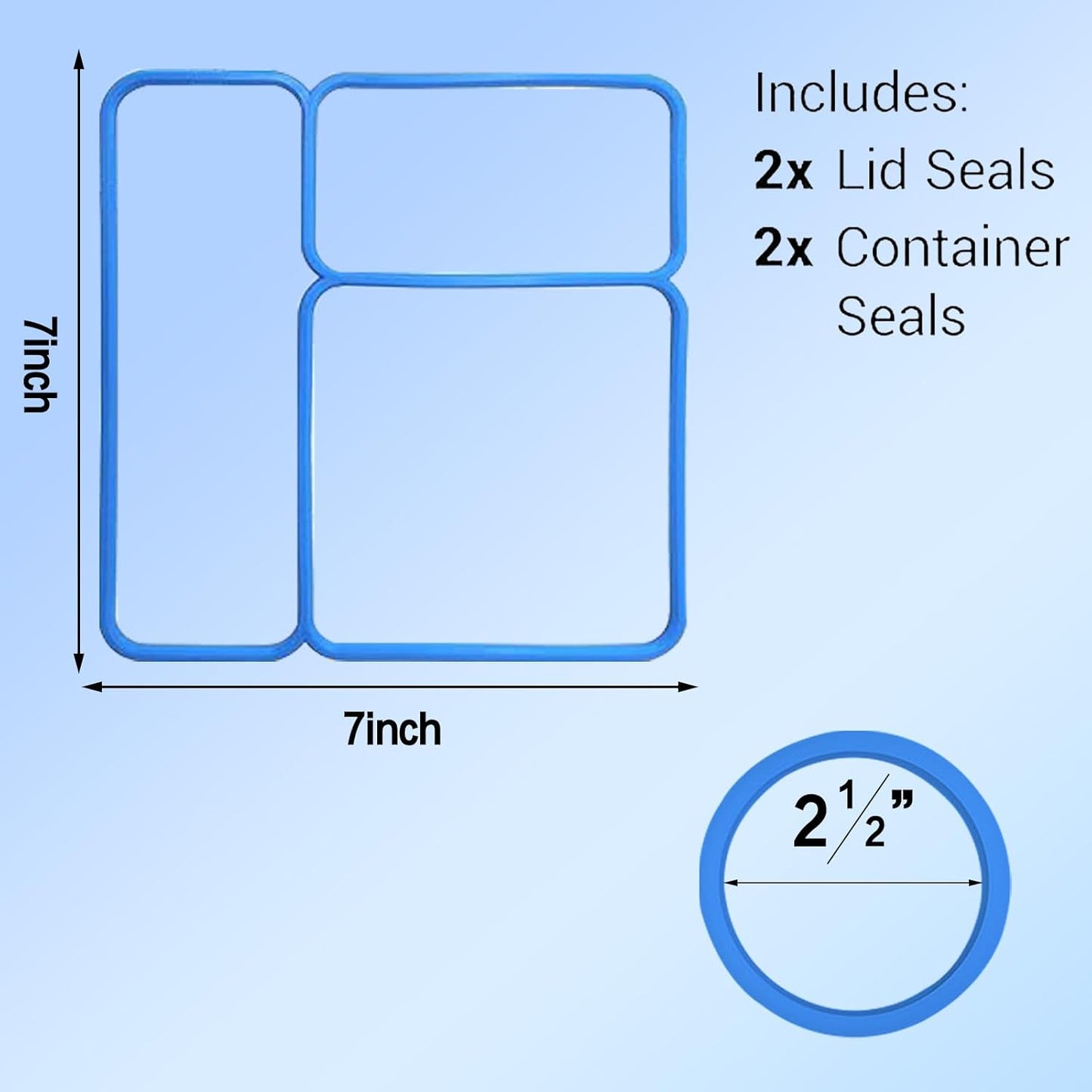 4 pack Lid Seal Gasket For OmieBox,Fit Seal Replacement for Kids Bento Box,Made from Food-Safe Silicone Rubber,Essential Lunch Bento Box Accessories for Kids,Ensures Leak-Proof Freshness(Blue&Purple)