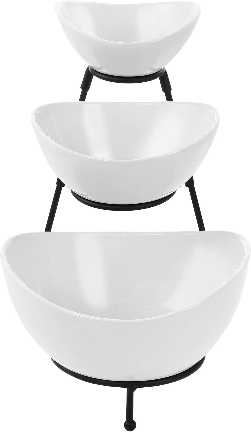 Elama Signature 12 1/4 Inch 6pc Lazy Susan Appetizer and Condiment Server Set
