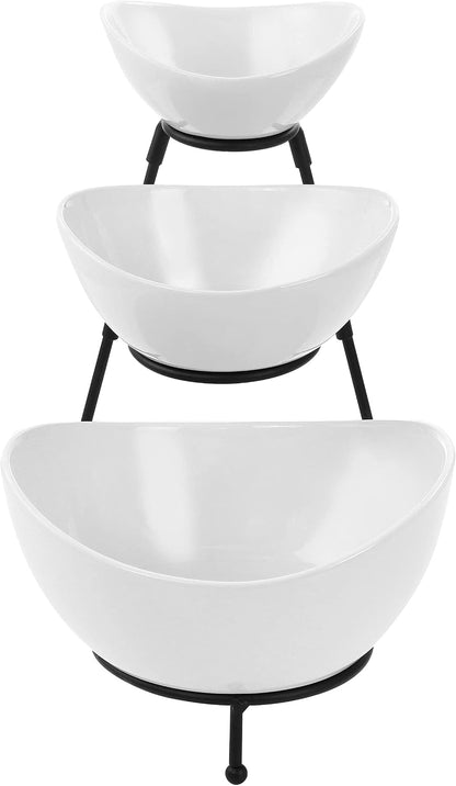 Elama Signature 12 1/4 Inch 6pc Lazy Susan Appetizer and Condiment Server Set
