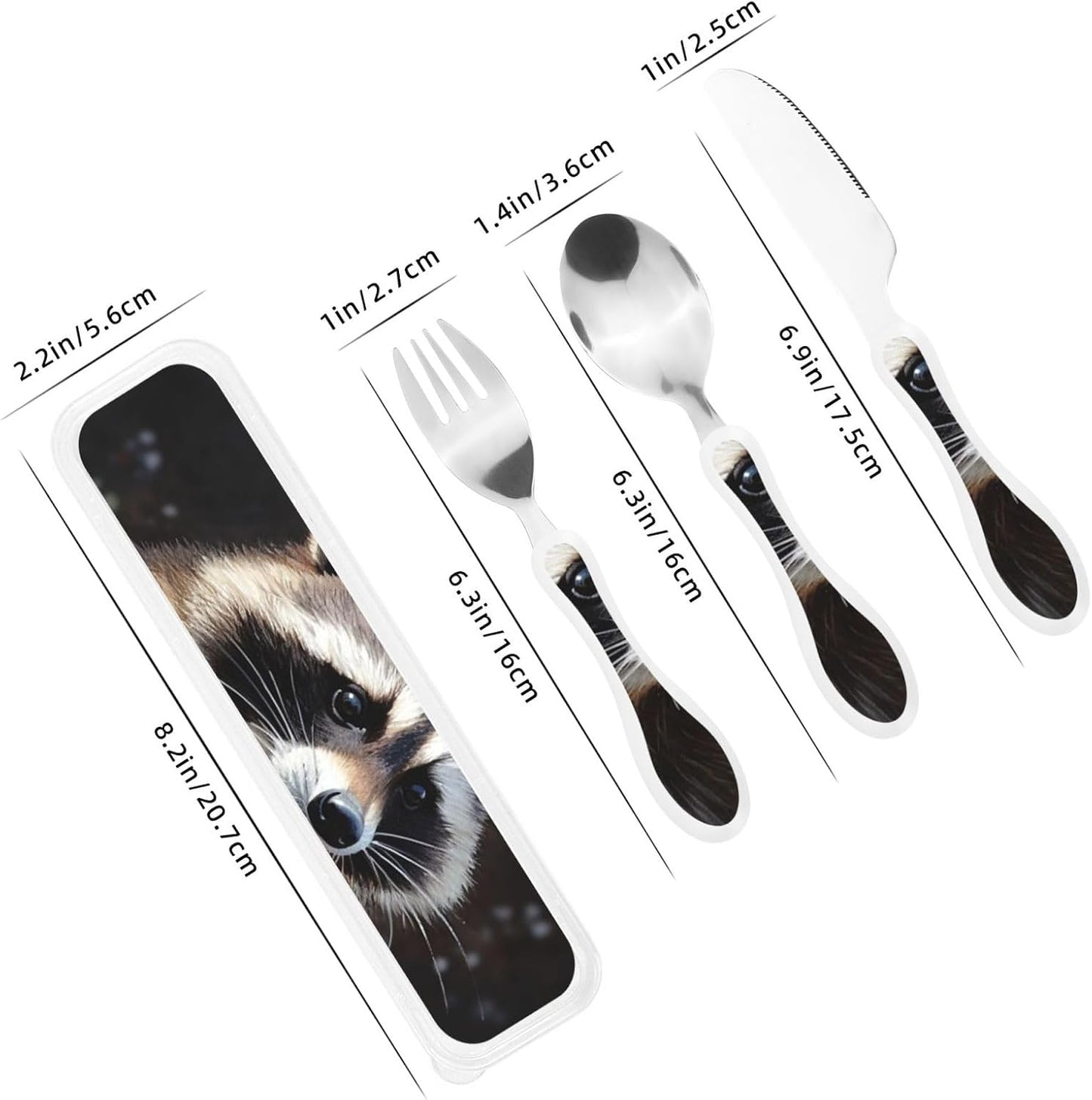 3-Piece Kids Silverware Set With Storage Case, Stainless Steel Reusable Children Safe Knife Spoon Fork Set Grim Reaper Children Flatware Set For Kids Lunch Box