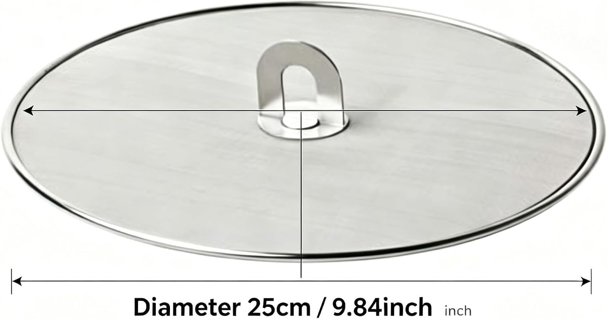 9.84 In Splatter Screen for Frying Pan, Stainless Steel Grease Guard