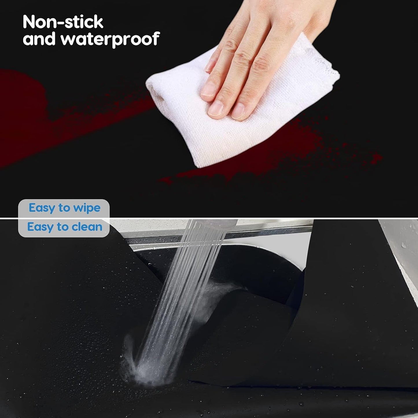 AECHY Extra Large Silicone Mat 78.74”x19.69”x0.08”, Multipurpose Silicone Mat Thick Heat Resistant Mat Shipped Rolled Up Kitchen Counter Mat Nonslip Silicone Mats for Kitchen Counter Translucent