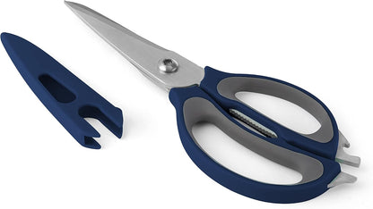 Farberware 4-in-1 Kitchen Scissors, High Carbon Stainless Steel, Black