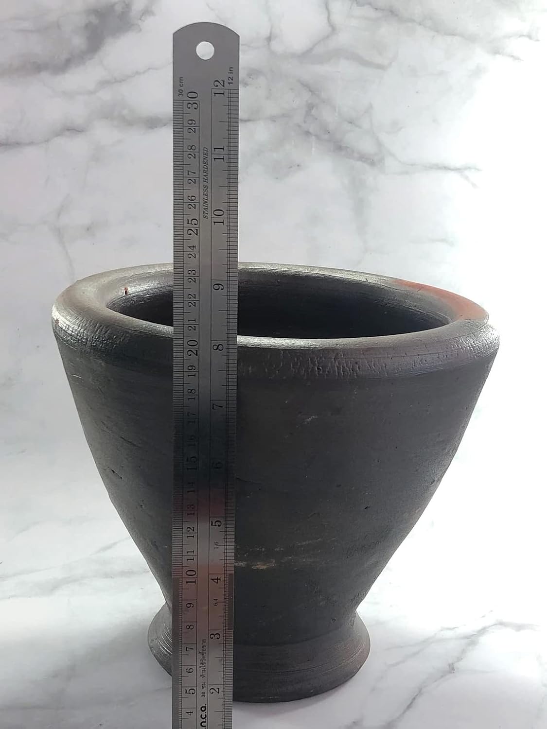 9 Inches Clay Mortar Wooden Pestle Heavy Making Papaya Salad Hand Mixer Masher Grinder Kitchenware