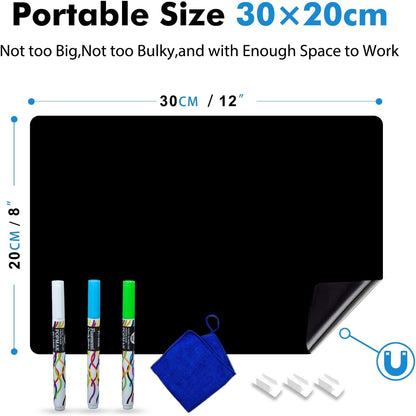 Magnetic Dry Erase Board Fridge White Board Sheet 20x13 inch, Flexible Large Refrigerator Magnets Whiteboard Planner for Home Kitchen, 2 Markers and Eraser