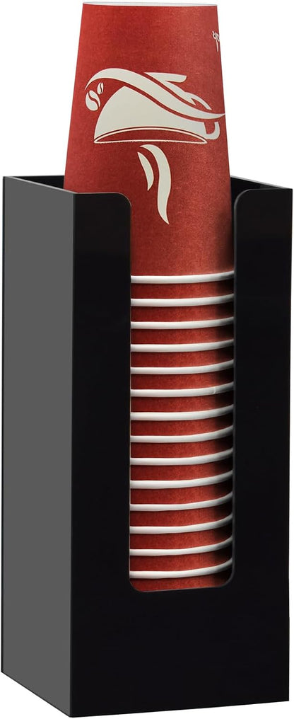 Coffee Cup Dispenser, Cup and Lid Organizer fits 5 to 16 oz Disposable Cups