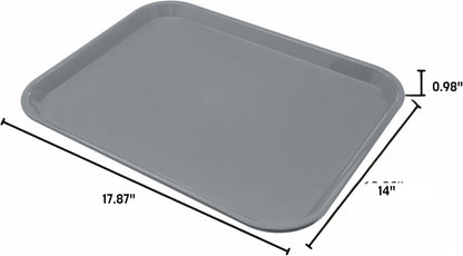 Carlisle FoodService Products Café Cafeteria Tray, Fast Food Tray for Restaurant or Commercial Use, 14" x 18", 1 Count, Black