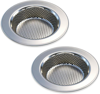 Seatery 2PCS Kitchen Sink Strainers, Sink Drain Filter, Sink Basket Strainer, 4.5 Inch Stainless Steel Sink Drain Strainer, Food Scraps Catcher for Kitchen