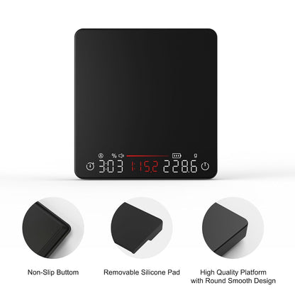 Espresso Coffee Scale with Timer 0.1g Precision Shot Scale