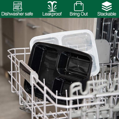 Meal Prep Containers [20 Pack] 1 Compartment 32OZ Food Storage Containers with Lids, Reusable Bento Boxes, BPA Free, Stackable, Microwave/Dishwasher/Freezer Safe