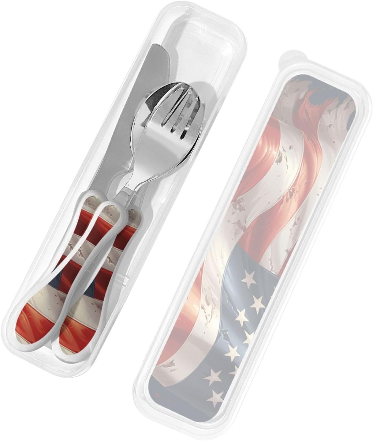 3-Piece Kids Silverware Set With Storage Case, Stainless Steel Reusable Children Safe Knife Spoon Fork Set Samurai Children Flatware Set For Kids Lunch Box