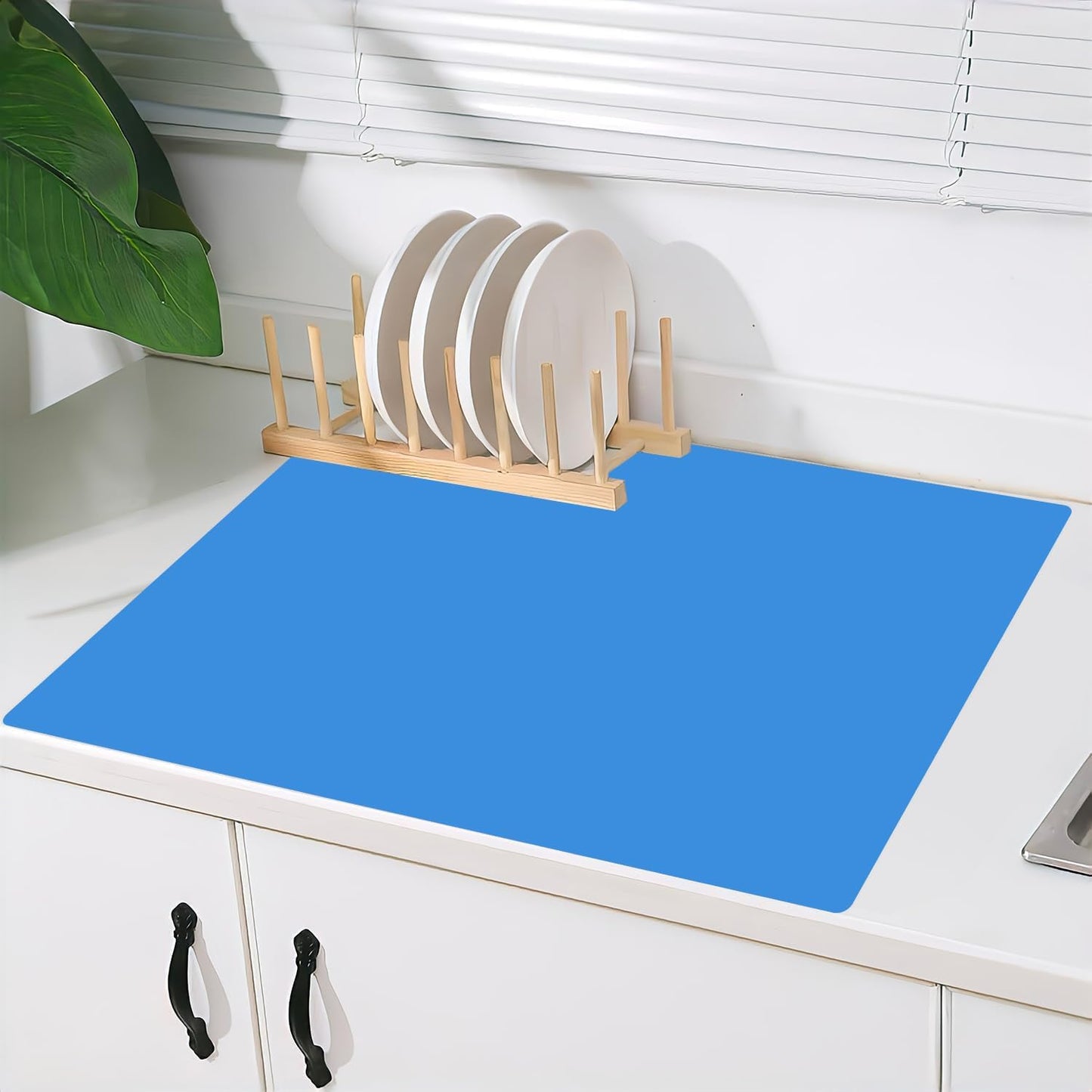 Super Large Silicone Mat, 120"x24" Silicone Mats for Kitchen Counter, Non-slip Heat Resistant Mat,Thicken Kitchen Counter Mat, Waterproof Countertop Protector for Craft (Black)