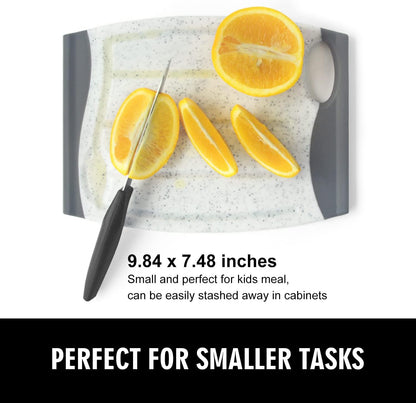7.48" Small Plastic Cutting Board for Small Kitchen Task (Grey)