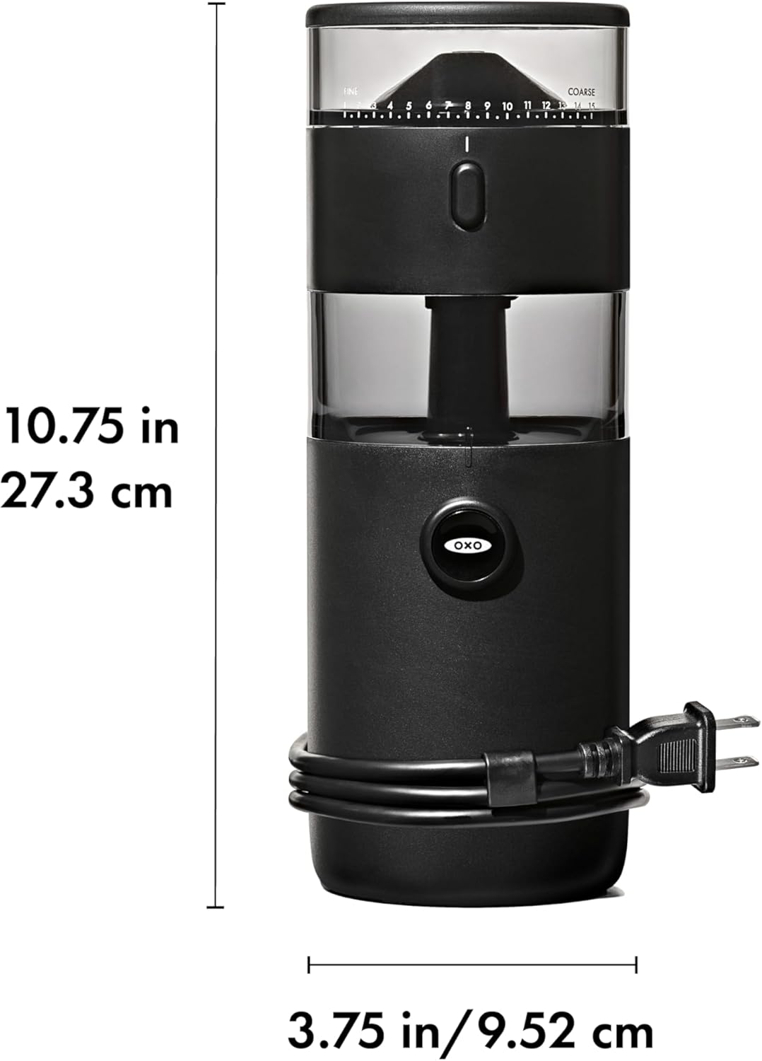 OXO Brew Compact Conical Burr Electric Coffee Bean Grinder - 50g Capacity