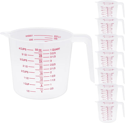 1 Cup/8 Oz Plastic Measuring Cups With Spout And Handle