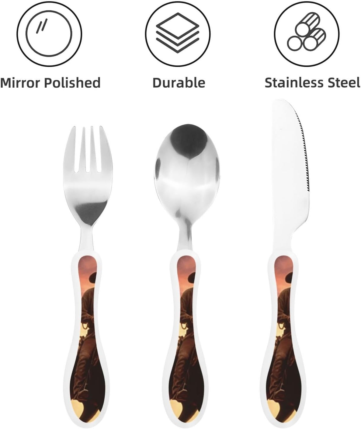 3-Piece Kids Silverware Set With Storage Case, Stainless Steel Reusable Children Safe Knife Spoon Fork Set Shih Tzu Dog Children Flatware Set For Kids Lunch Box