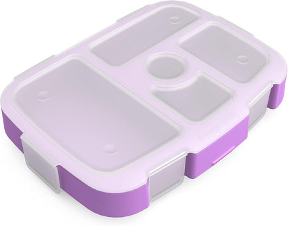 Bentgo® Kids Prints Tray with Transparent Cover - Reusable, BPA-Free, 5-Compartment Meal Prep Container with Built-In Portion Control for Healthy Meals At Home & On the Go (Mermaids in the Sea)
