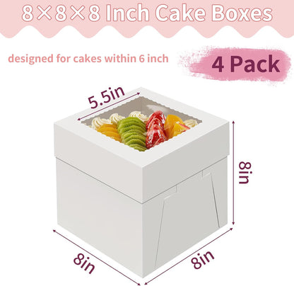 WINKIO Cake Boxes 12 inch, Cake Carrier Holder, Storage Transport Container