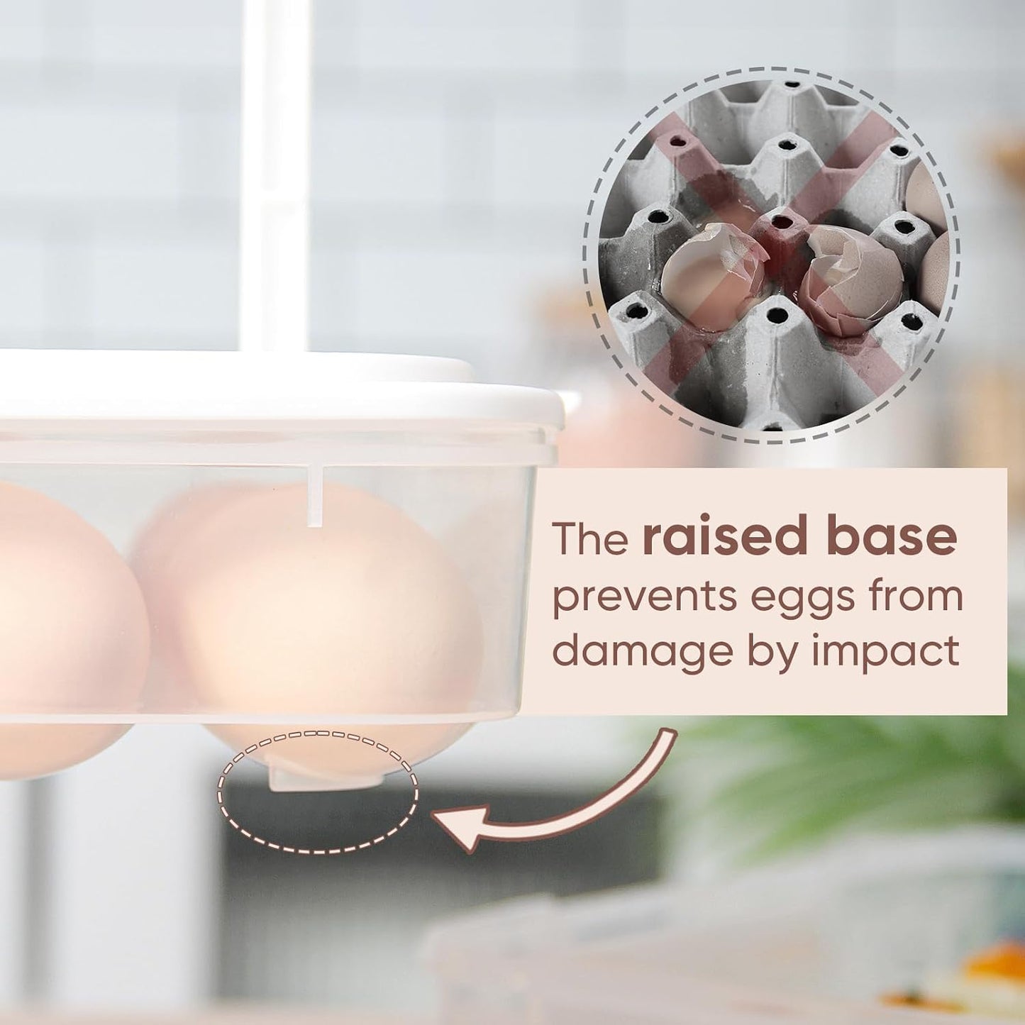 77L Deviled Egg Containers with Lid, (Set of 2), Plastic Deviled Egg Carrier with Handle for 48 Eggs, Clear Storage Devil Egg Platter, Fridge Portable Egg Tray (White)