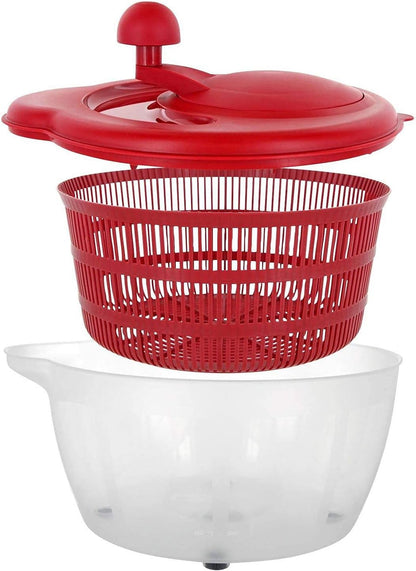 Westmark Germany Vegetable and Salad Spinner with Pouring Spout (Red/Clear)
