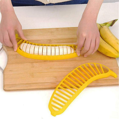Banana Slicer-perfect for fruit salads Generic Handle Plastic Banana Fruit Slicer Cutter Chopper