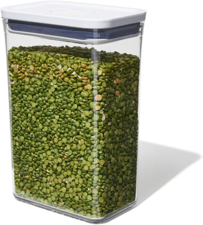 OXO Good Grips POP Container – Airtight 1.7 Qt for Coffee and More Food Storage, Rectangle, Clear