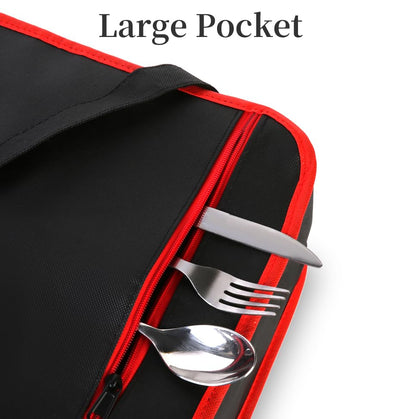 Bodaon Insulated Casserole Carrier Bag, Fits 9x13 and 11x15 Inch Baking Dish with Lid, Casserole Carriers for Hot or Cold Food for Transport, Thermal Lasagna Potluck Warmer Travel Tote, Black