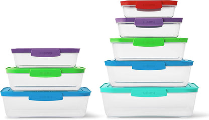 Sistema Nest It Meal Prep Food Storage Containers, 3 Compartments, 8 Cups, BPA-Free, 5-Pack