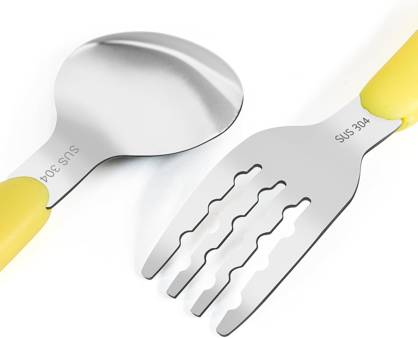 VANRA 2 Pieces Toddler Fork and Spoon Set with Travel Case 18/8 Stainless Steel Toddler Utensils Kids Silverware Children Flatware Child Cutlery Set for School Lunch Box (Blue)