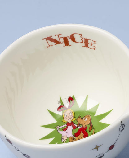 Lenox 898096 Merry Grinchmas Chip & Dip Bowl, Christmas Dishes, Festive Holiday Serveware