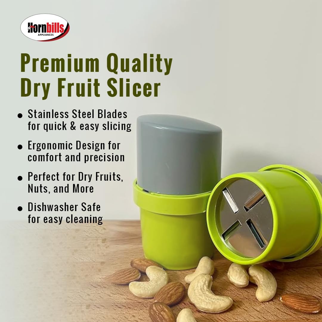 Dry Fruit & Nut Cutter for Kitchen Manual Dry Fruit Cutter Machine Kitchen Gadget Chopper for Badam, Kaju, Walnut, Pista | Dry Fruit Crusher Fine Cup Slicer for Home Use & Gifting Purpose