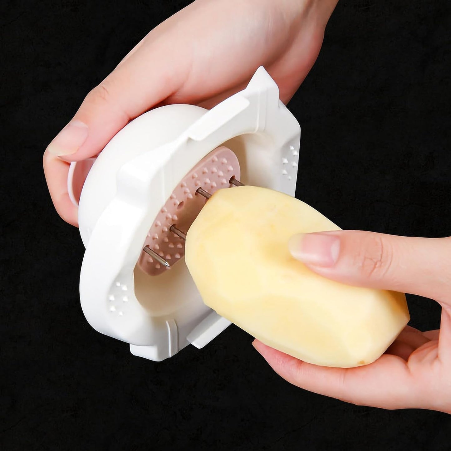 Hemoton Food Safety Holder for Mandoline Slicer 2 Pack Vegetable Slicer Finger Protector Kitchen Gadget Hand Guard 4.33X3.93X2.36 Inch Stable Grip for Safe Cutting and Grating