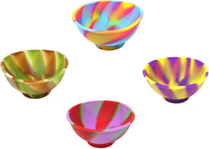 4PCS Cute Colorful Silicone Bowls Mini Silicone Pinch Bowls for Condiments Candy Small Crafts