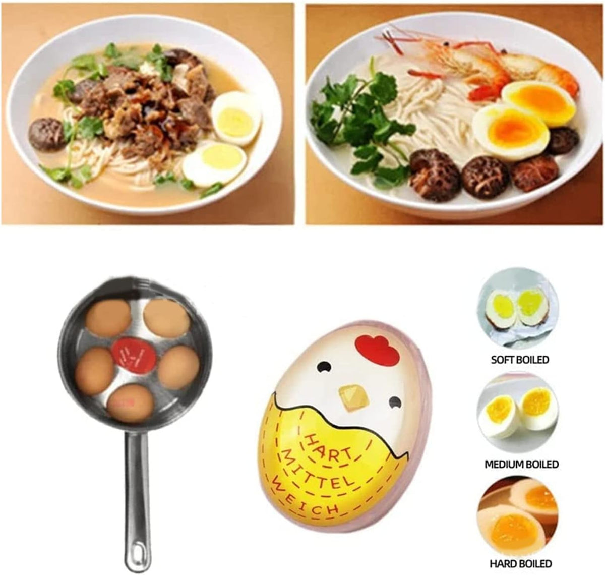 Egg Timer For Hard Boiled Eggs Soft Boiled Color Changing Indicators Tells When Eggs Are Ready, Egg Timers For Cooking Hard Kitchen