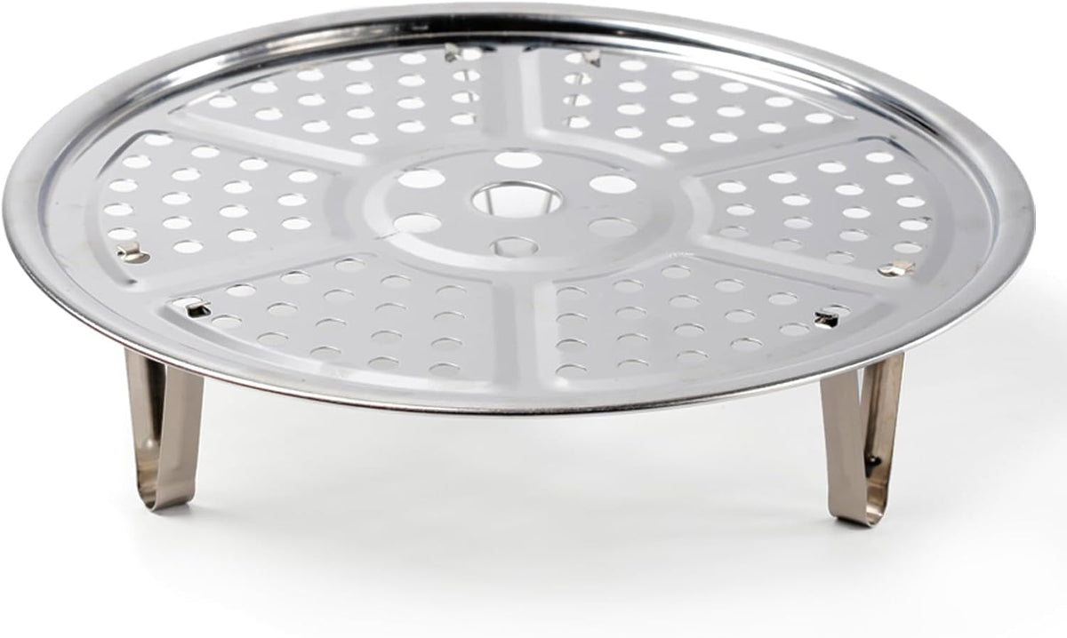 8.7 Inches Premium Stainless Steel Steamer Rack with Removable Stand | Steaming Tray Fits Cookware Over 9 Inches Inner Diameter. Silver 22cm Steamers Rack. WIVKFML