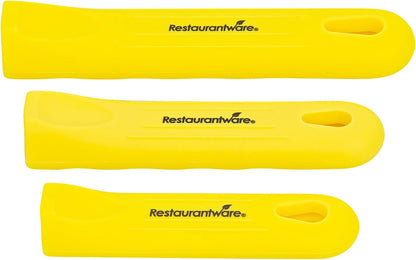 Restaurantware Silicone Pan Handle Cover Set 1-Count Heat-Resistant Removable Pan Handle Grips, Ergonomic Non-Slip Green Handle Protectors for Fry Pans and Sauce Pans