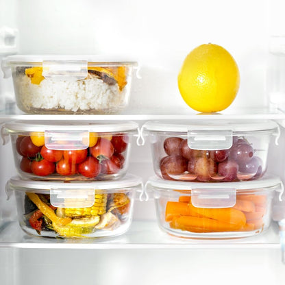 Igluu Meal Prep Glass Containers with Air Vent Lids (5 Pack+Extra Lid) – Airtight & BPA-Free – Oven, Microwave, Freezer and Dishwasher Safe – 28oz – Durable Borosilicate Glass