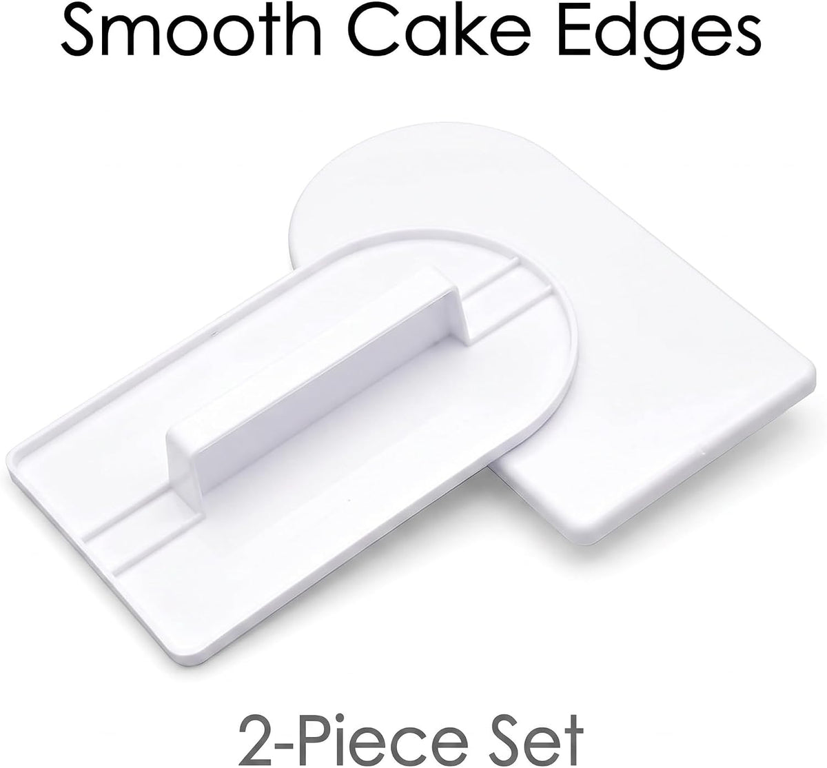 2 Pcs White Plastic Fondant Icing Smoother Polisher Icing Scraper Paddle Tool for Cake Decoration Sculpting and Modeling Tools Decorating Tools