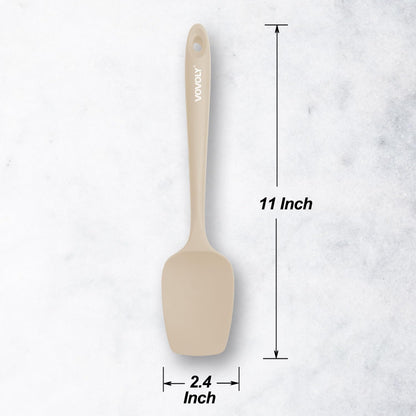Silicone Spatula Set, High Heat Resistan Rubber Spoon Spatula, Non-Stick Spoonula with Seamless One Piece Design, Flexible Scrapers Baking Mixing Tool,3 Pack, Black